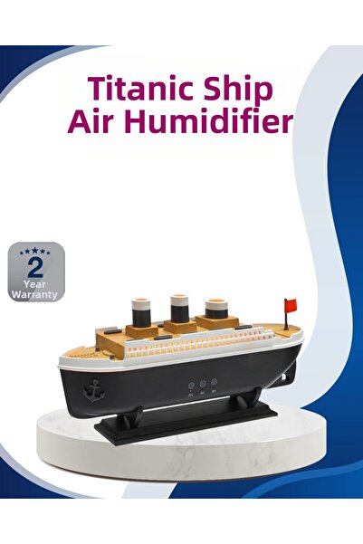 Epilons نموذج سفينة مزخرفة بـ 7 ألوان، مرطب للهواء وموزع عطر للغرفة