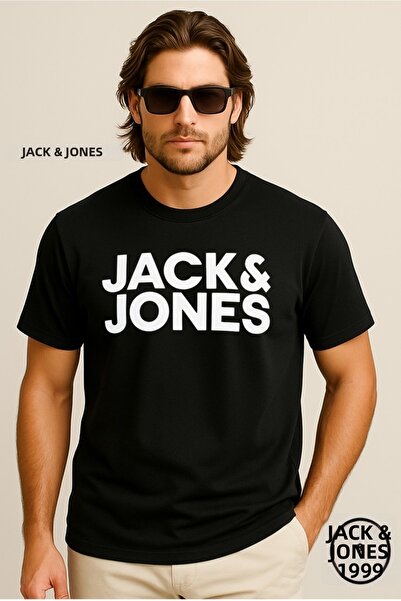Jack & Jones Pánské tričko JACK JONES s nápisem Crew Neck 12151955