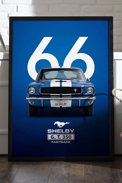 Duvarda Αφίσα Ford Mustang Shelby με μαύρο ξύλινο πλαίσιο, διακοσμητική ζωγρα...