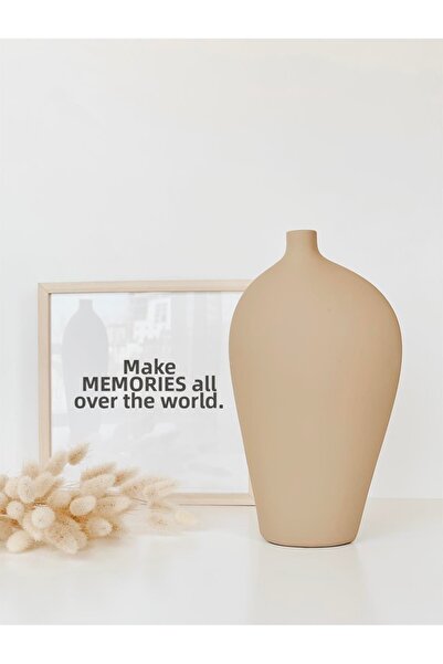 Hestia Home Vază ceramică amorfă cafea cu lapte