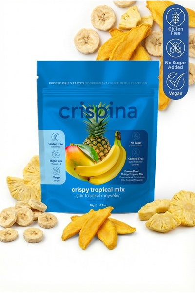 Crispina Daily فواكه استوائية مجففة بالتجميد 20 جرام - فواكه مجففة بالتجميد ب...