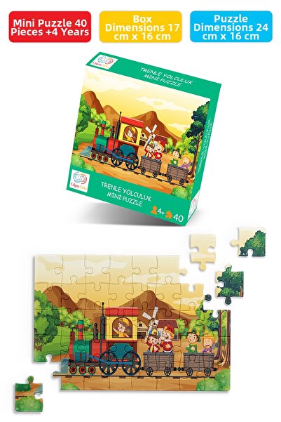Çılgın Zeka لغز صغير للسفر بالقطار 40 قطعة لغز للأطفال من عمر 3 إلى 4 سنوات و...