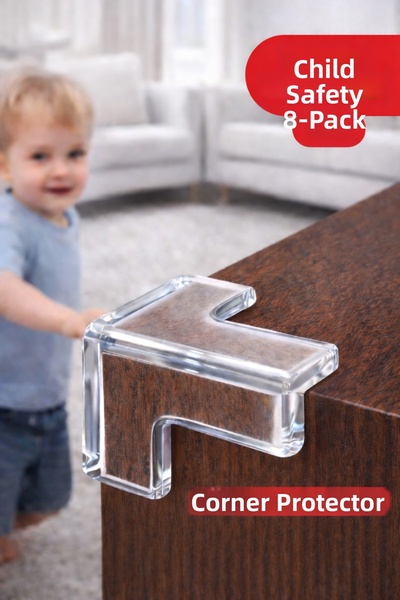 TOYFEST Set de 8 protectoare transparente din silicon pentru colțurile mesei ...