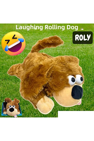 Shem كلب رولي الضاحك، كلب محشو يضحك ويتدحرج، دمية كلب The Roofle Mates Roly