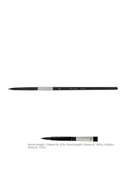 Sanathobi فرشاة شعر السنجاب الاحترافية رقم: 6-فرشاة الكتابة، للرسم التفصيلي، ...