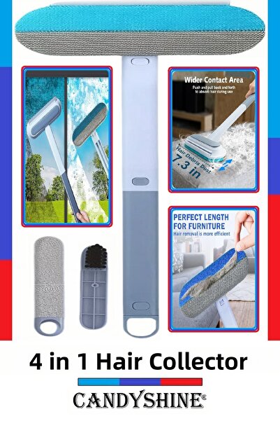 CandyShine Perie multifuncțională 4 în 1 - Perie pentru curățarea sticlei fer...