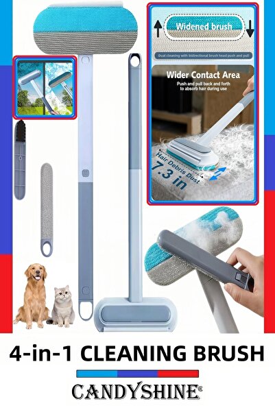 CandyShine 4in1 Multifunctional Brush - Pet Cat Dog Sofa Carpet Hair Removal ...