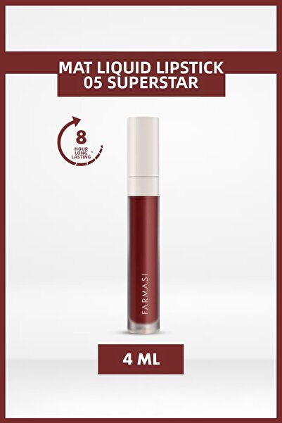 Farmasi أحمر شفاه سائل غير لامع ذو ملمس مخملي يدوم طويلاً |   05 سوبر ستار