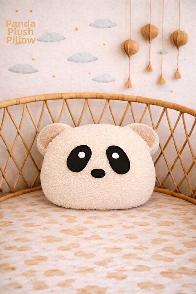 Cherry Bloom Cotton Teddy Panda Sleeping Companion Pillow Bohemian Children's...