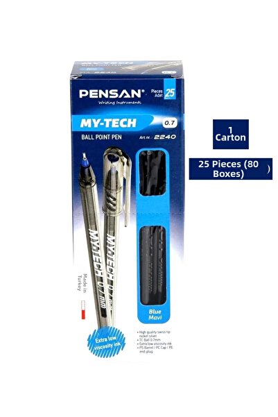Pensan Ballpoint Pen My-Tech 0.7 Blue 2,000 Pieces (25 Pieces 80 Boxes / 1 Box)