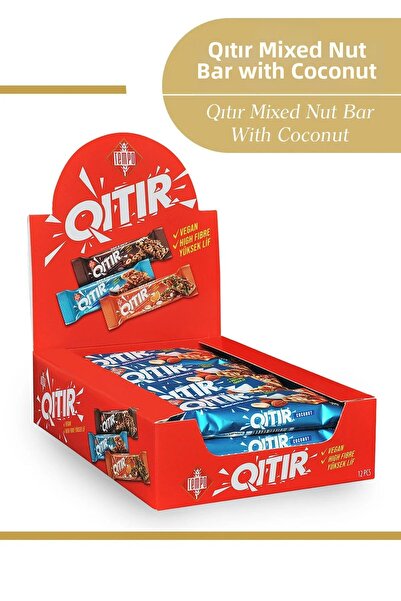 Tempo Şekerleme شريط جوز الهند بالمكسرات 30 جرام × 12 قطعة