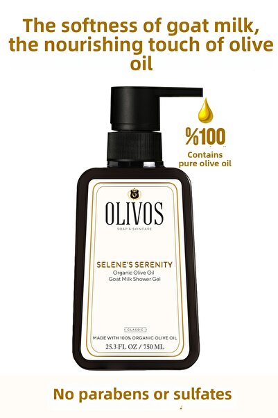 Olivos 100% Natural Goat Milk and Olive Oil Bath and Shower Gel Dry Skin Mois...