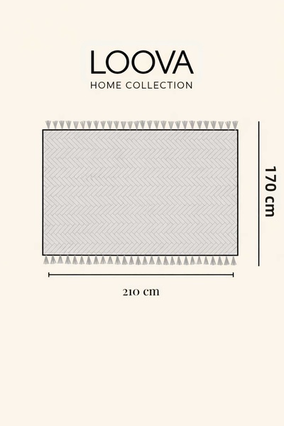 Loova Cotton Sofa Cover Hand-Woven Local Product 100% Cotton Beige