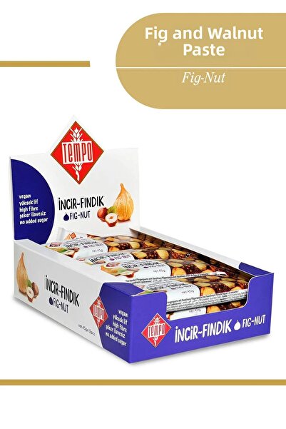 Tempo Şekerleme معجون التين بالبندق 45 جرام علبة 12 قطعة