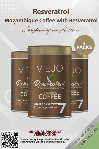 Viejo 3 قطع - قهوة موزمبيق تحتوي على ريسفيراترول