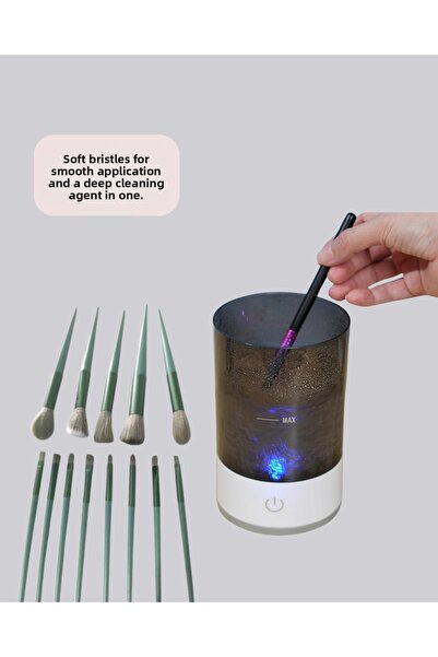 ZERO LAND Spt-Gld Makeup Brush and Electric Brush Cleaner (153528) Package