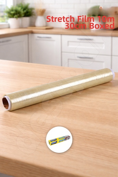 Destpak Kutulu Stretch Film - 10 Meters - 30cm Food Contact Compatible - Extr...