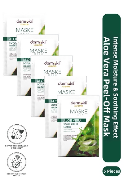 Dermokil Peelable Aloe Vera Gel Face Mask 15 ml X 5 Pieces