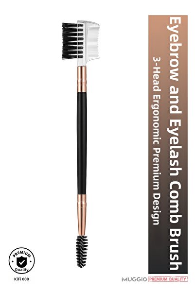 Muggio Kifi 008 Perie premium pentru îmblânzirea sprâncenelor și a genelor cu...