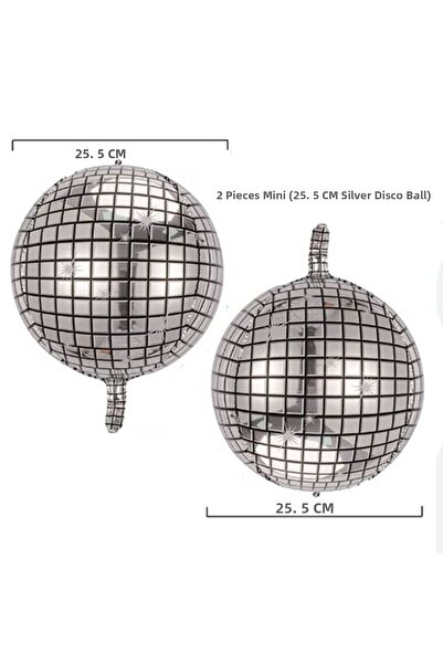 partidolu 25x25 سنتيمتر الهولوغرام طباعة فضية اللون حجم صغير ديسكو الكرة بالو...