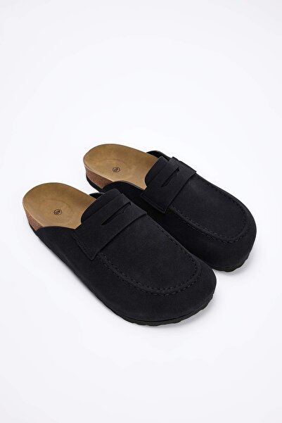 TRENDYOL SHOES Schwarze Sabo-Hausschuhe für Herren TAKSS26TE00008