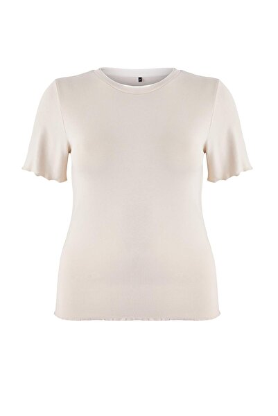 Trendyol Curve Wardrobe Essentials Stone Neckline Piped Detail Soft Keys Knit...