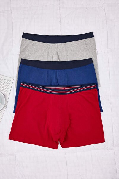 Trendyol Collection Multicolor, mărime mare, pentru bărbați, 3 bucăți boxeri ...