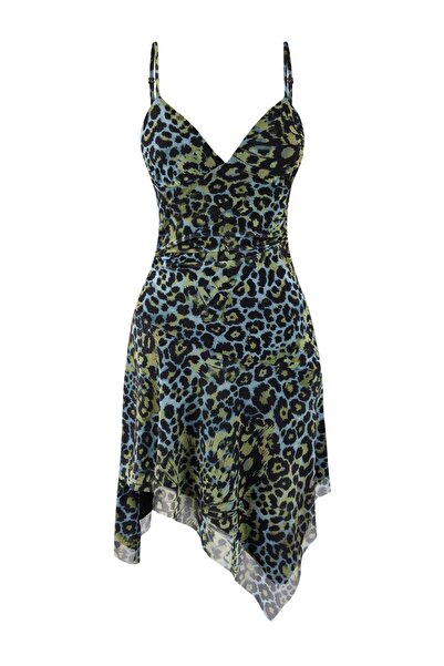 Trendyol Collection Rochie de seară elegantă, cu decolteu în V, cu bretele di...