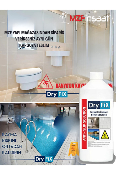 Dryfix Kayganlık Önleyici Şeffaf Solüsyon 1 lt