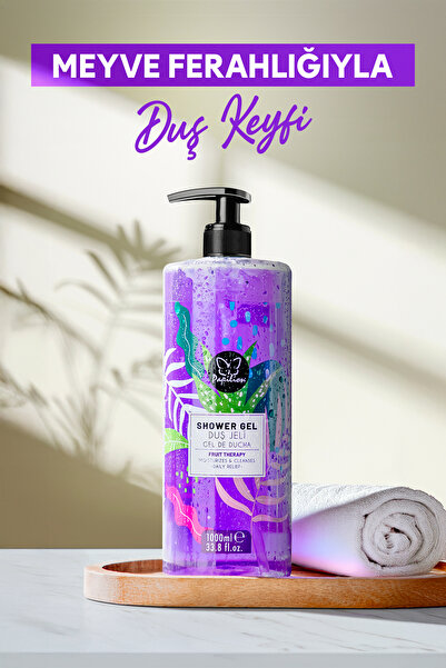 Papilion Meyve Terapisi Kokulu Duş Jeli 1000 ml Büyük Boy Nemlendirici Kokulu...