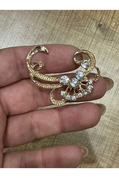 Gönülden Tasarım Αξεσουάρ ραπτικής για ρούχα από μέταλλο με ένθετο πέτρα ζιργ...