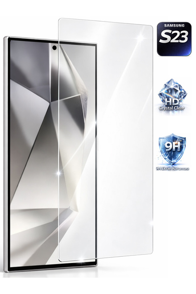 Tech&bello accessories واقي شاشة شفاف متوافق مع سامسونج S23، سمك 0.26 مم، زجا...