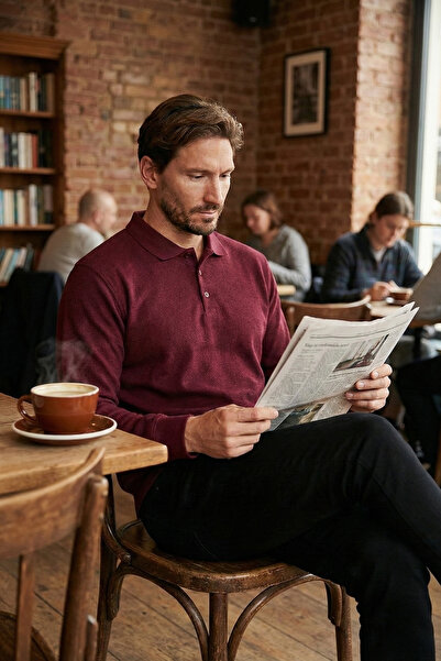 Buratti Pamuk Karışımlı Regular Fit Polo Yaka Kazak Erkek POLO YAKA KAZAK 456223