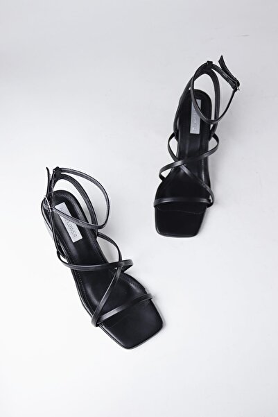 NiceDiffer Sandale cu toc cu curele la gleznă pentru femei