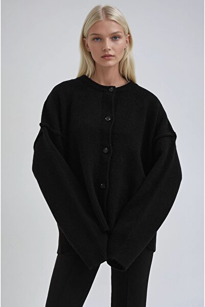 Lijuri Basic Knitwear Cardigan with Stitch Detail 5193