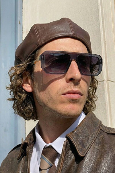 Eyesofia Chequer Ice Gray Black Unisex Sunglasses