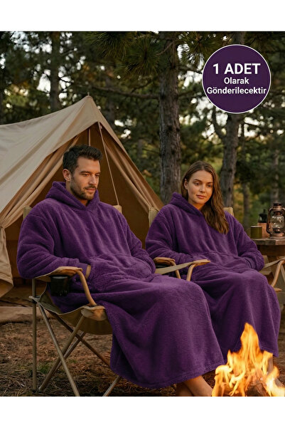 Packho Welsoft Kapüşonlu Giyilebilir TV Battaniyesi – Unisex Oversize