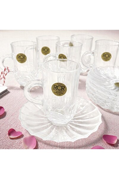 esdekor 6'lı Cam Likör Bardak Aurea Demitasse Royal Crystal Rock %24 Kurşun K...