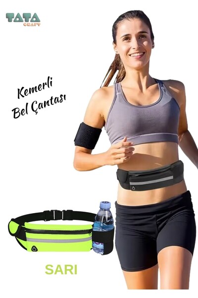 TATA CRAFT Spor Bel Çantası Fitness Koşu Yürüyüş Bisiklet Spor Salonu Kullanı...