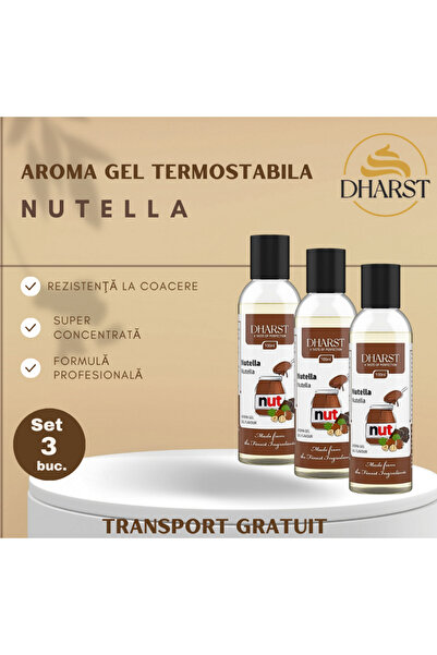 Dharst Aromă Gel Termostabil - Nutella - 100 ml - Set 3 buc