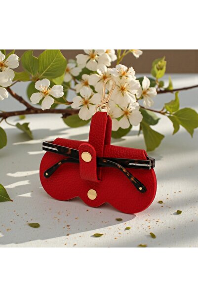Faux Leather Wearable Glasses Case- Anti-Scratch Protective Design with Snap Fastener