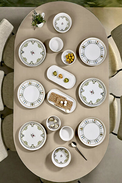 Kitchen Life 14 Piece Country Breakfast Set for 6 People - Luxury Breakfast P...