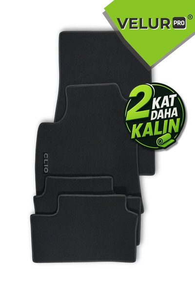 VelurPRO Renault Clio 5 2025 Tam Uyumlu Halı Paspas Takımı Kalın Velur Halı