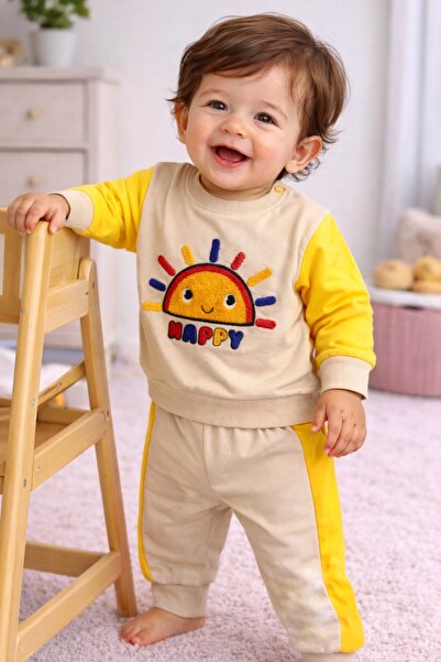 Mora Sun Embroidered Unisex Baby Oversize Upper and Lower Seasonal Set