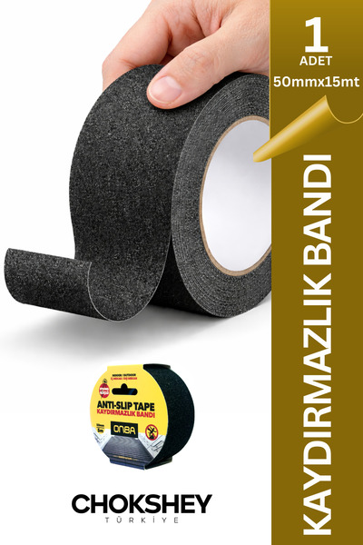 Onba Siyah Merdiven Kaydırmaz Bant - 50mmx15mt - 1 Adet