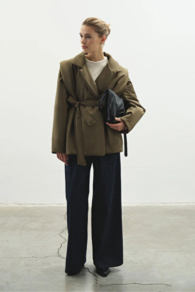 Hooopstore Kadın Şişme Yelek Detaylı Vizon Mont