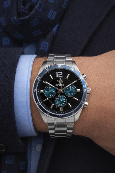 S.POLO Yeni Sezon gümüş Renk Metal Kordon Erkek Kol Saati Bileklik Hediyeli B...