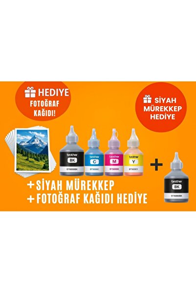 Brother Bt5000-bt-6000 Hl-t4500dw Orijinal Mürekkep Kartuş Takımı + 1 Siyah H...