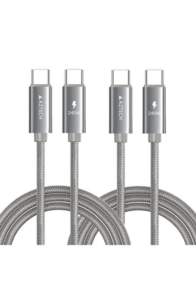 Aztech كابل شحن أصلي بطول 2 متر وقوة 240 واط بتقنية الشحن السريع PD 3.1، كابل...