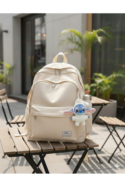 babytex Mini Stitch Peluş Oyuncak , Anahtarlık , Çanta Süsü 15 cm Beyaz